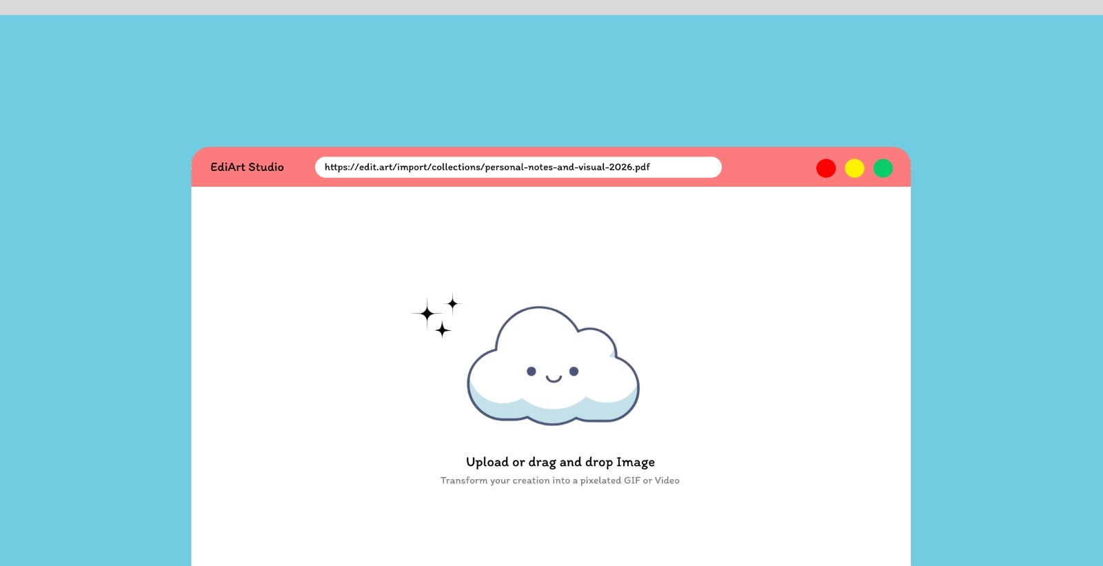 EdiArt Studio - image upload UI