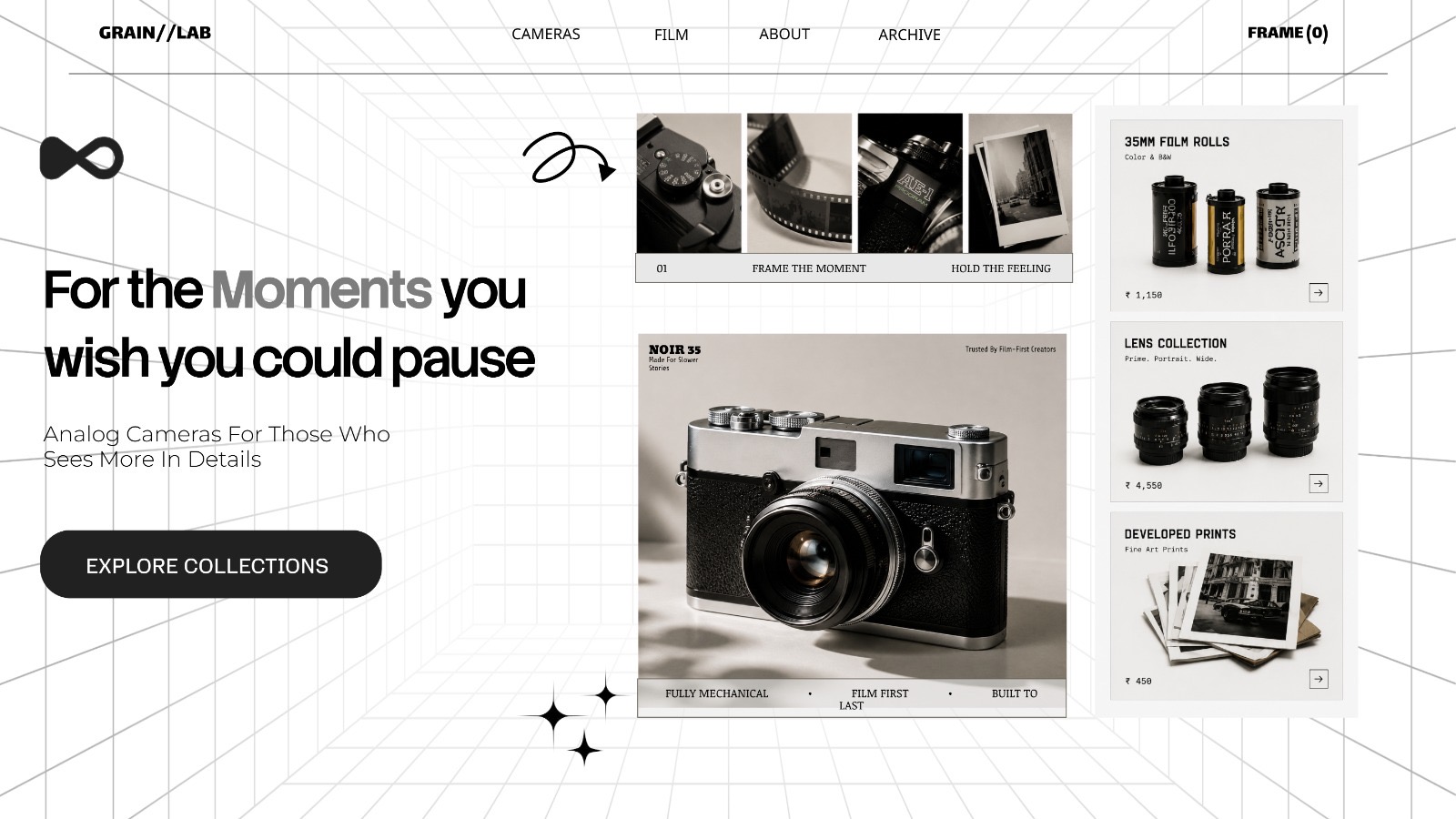Grain//Lab - camera store landing