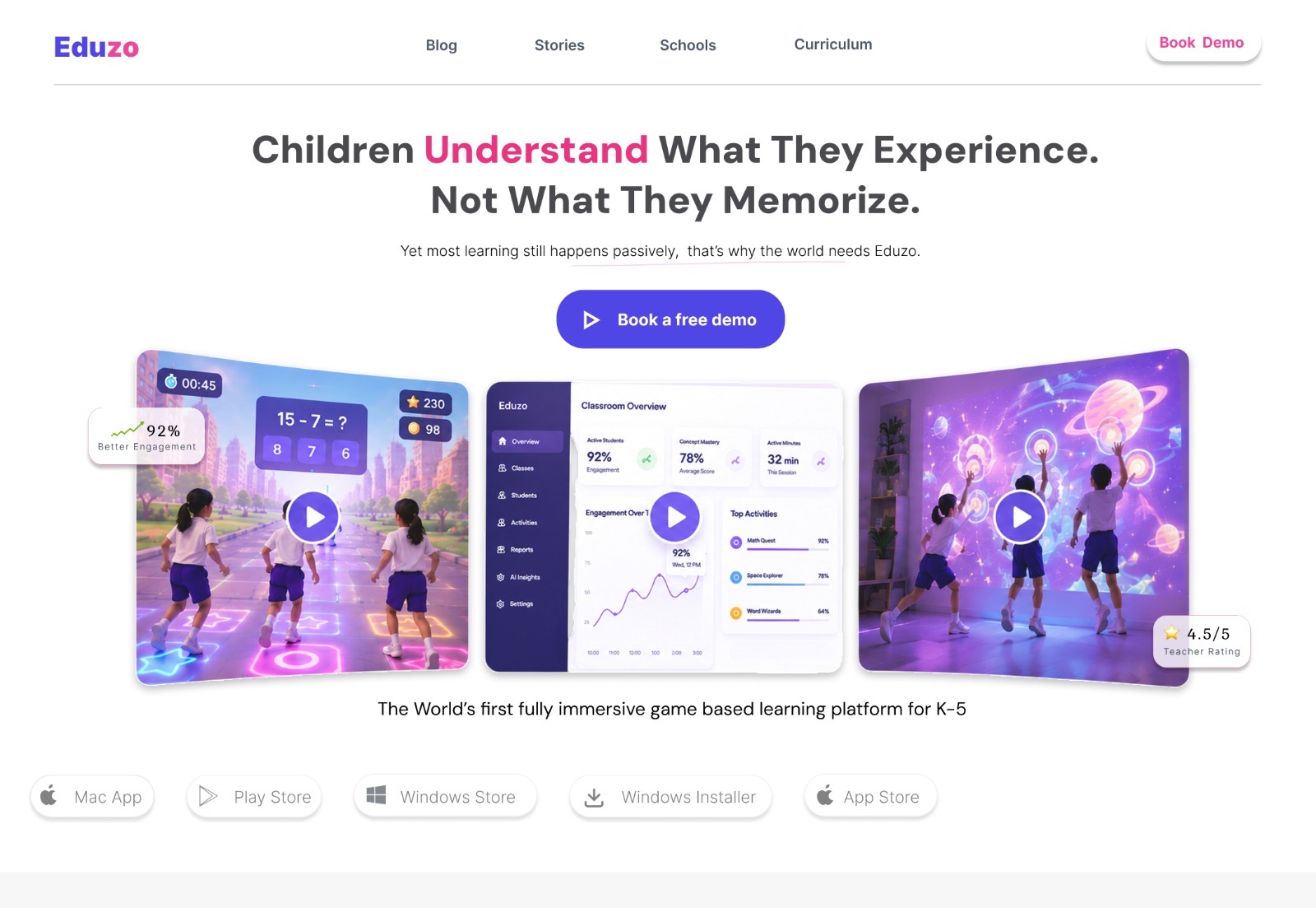 Eduzo - landing page hero